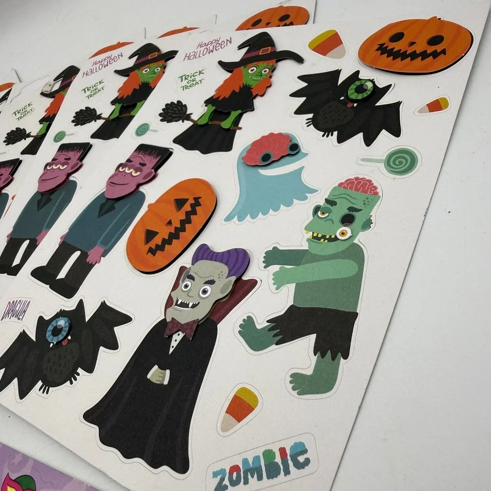 Paper Magic Group Halloween Stickers Vintage 1997 Lot Multi Monster Witch Retro